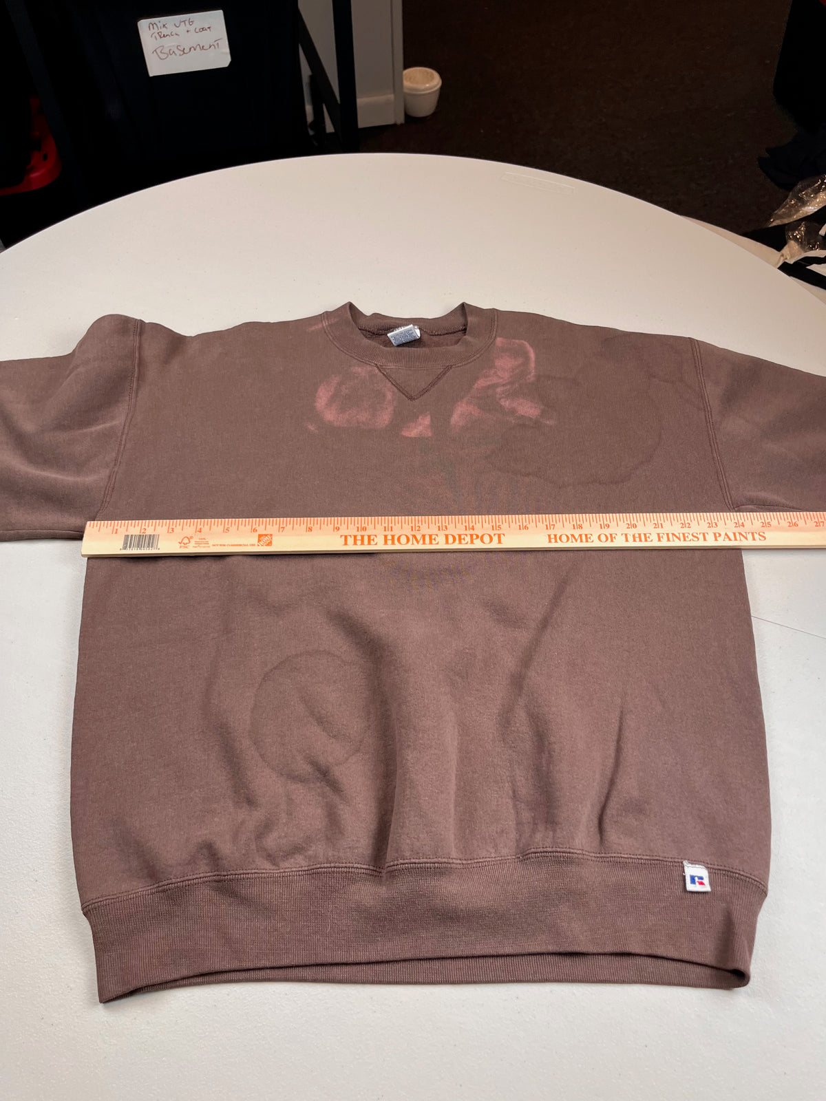 Vintage Russell Athletic Blank Crewneck Sweatshirt Faded Brown/Pink