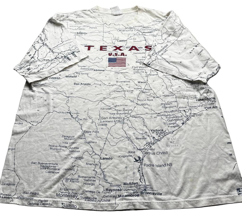 Vintage Texas Map AOP