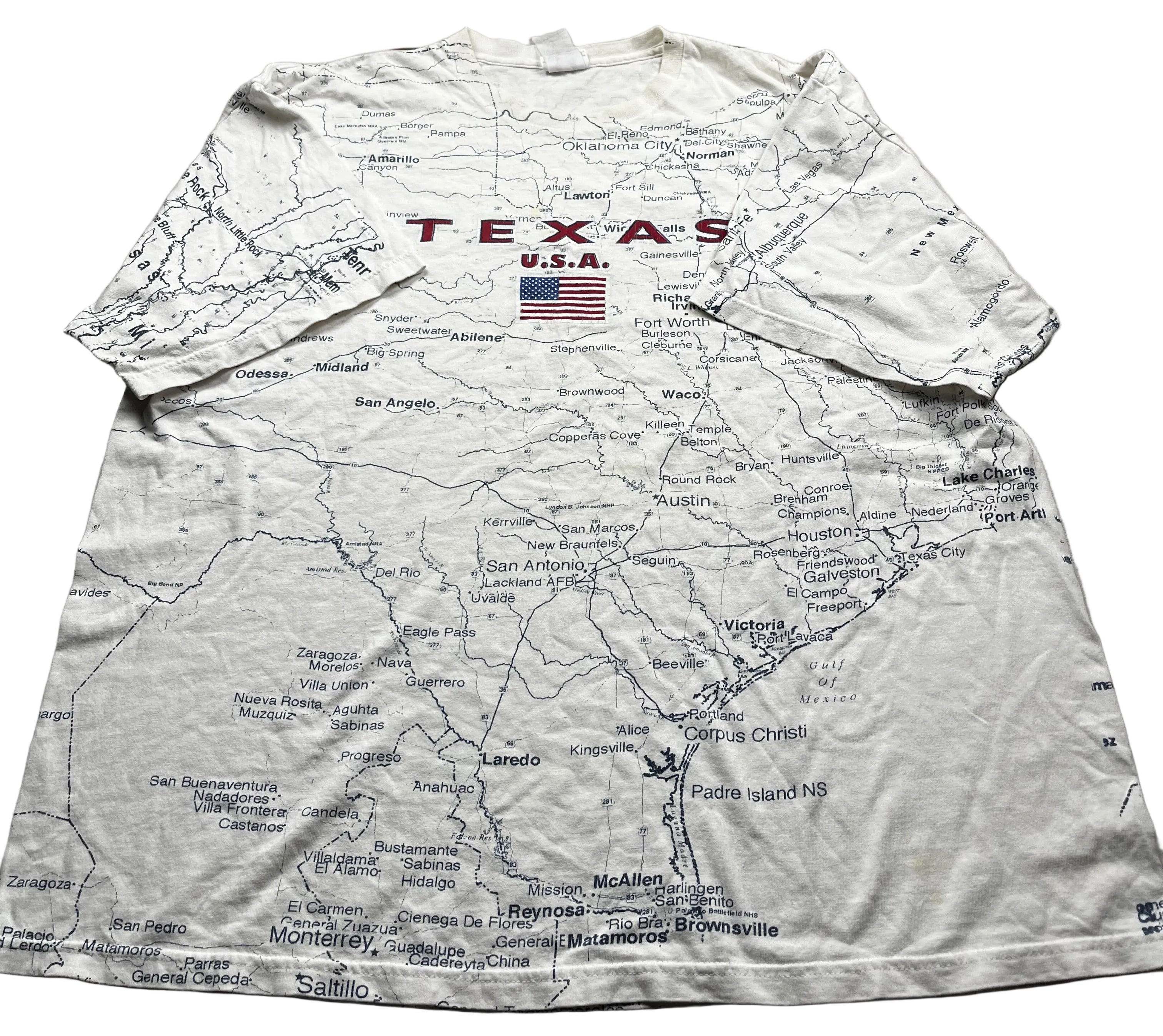 Vintage Texas Map AOP
