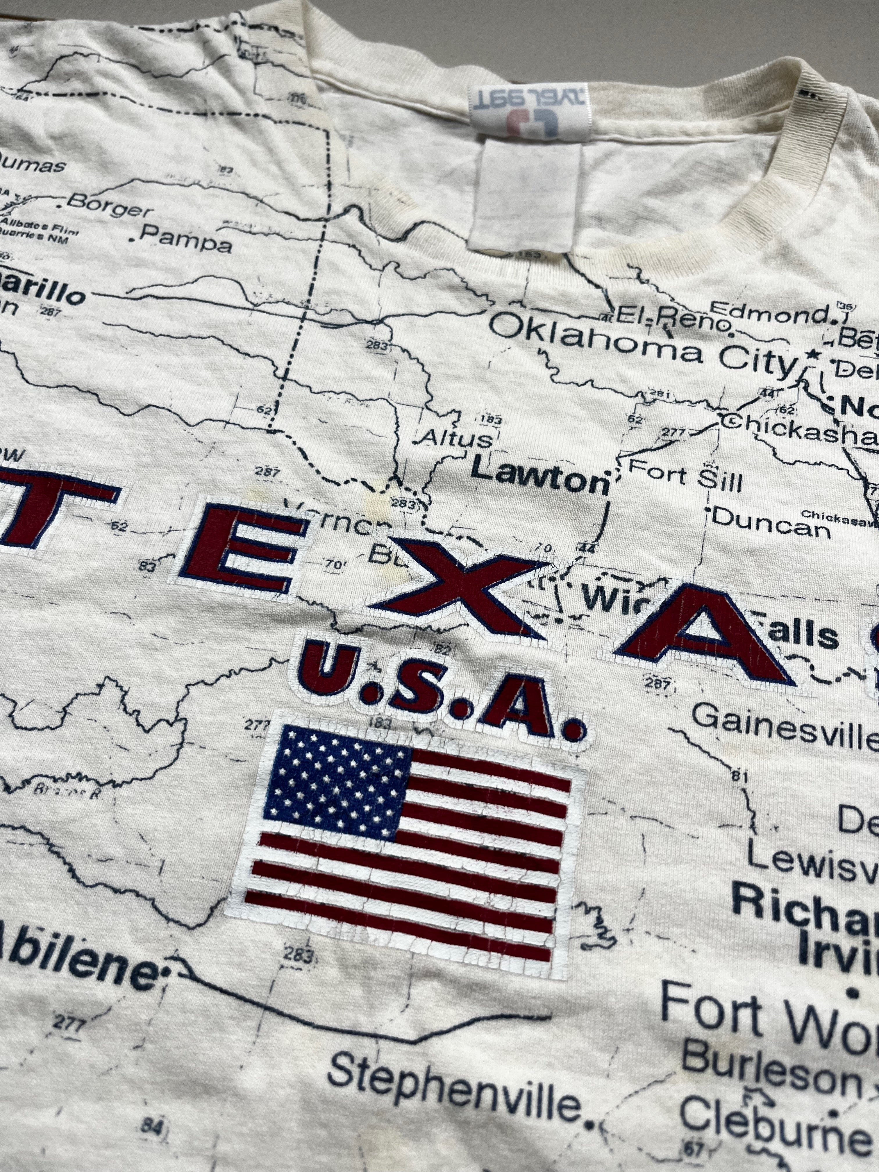 Vintage Texas Map AOP