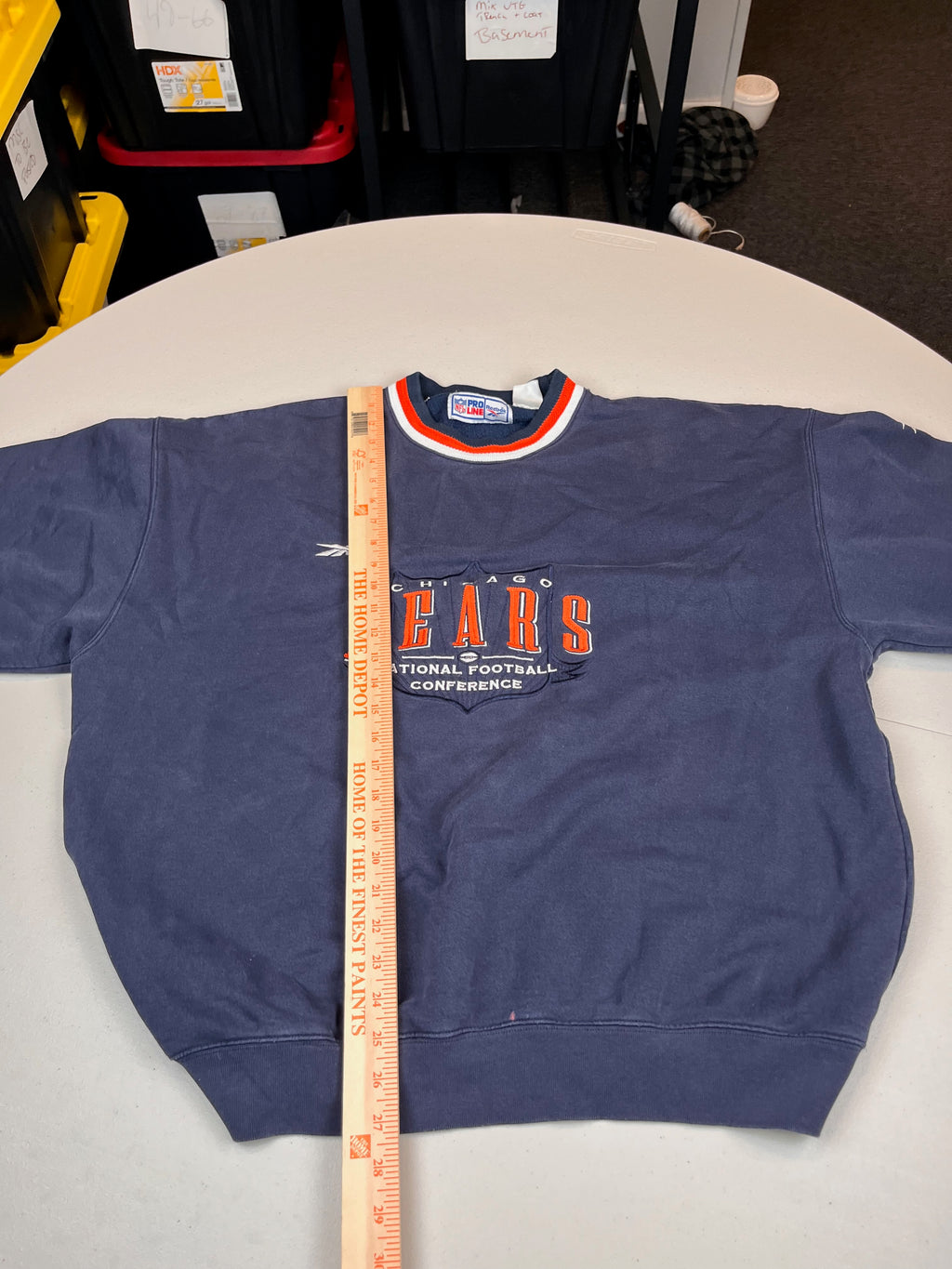 Vintage Pro Line Chicago Bears NFL Crewneck Sweatshirt Navy Blue
