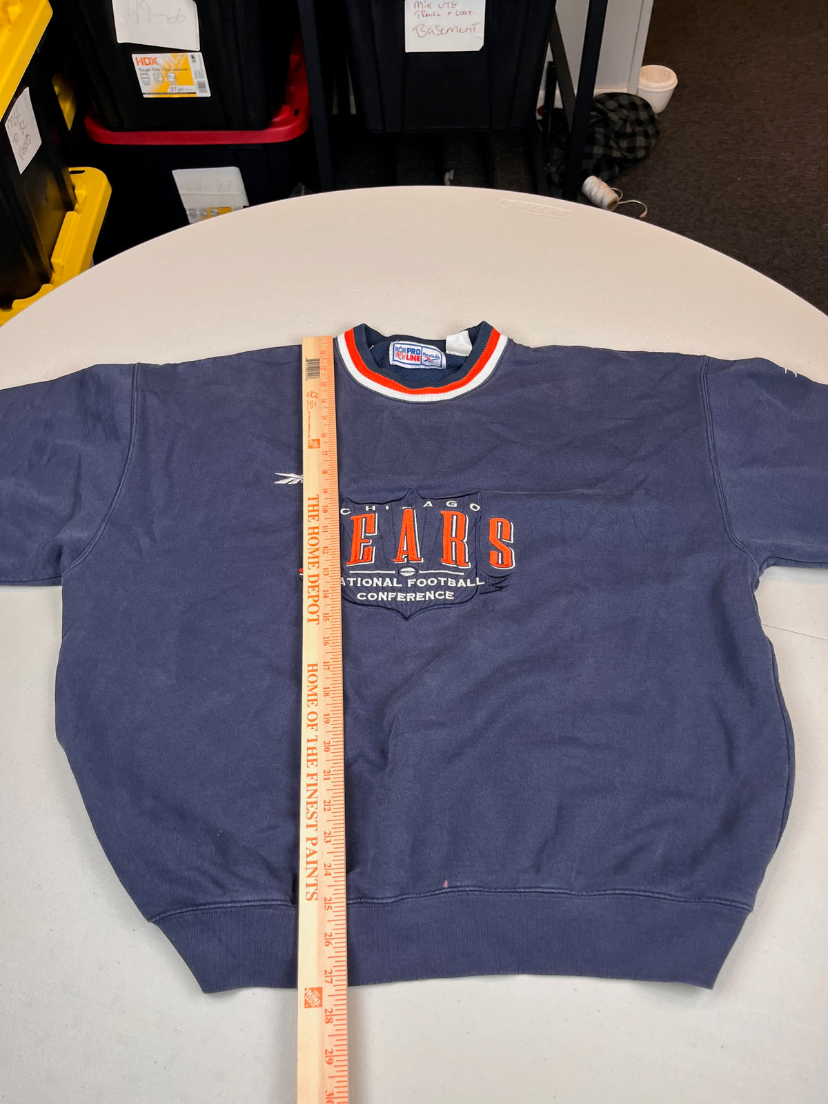 Vintage Pro Line Chicago Bears NFL Crewneck Sweatshirt Navy Blue