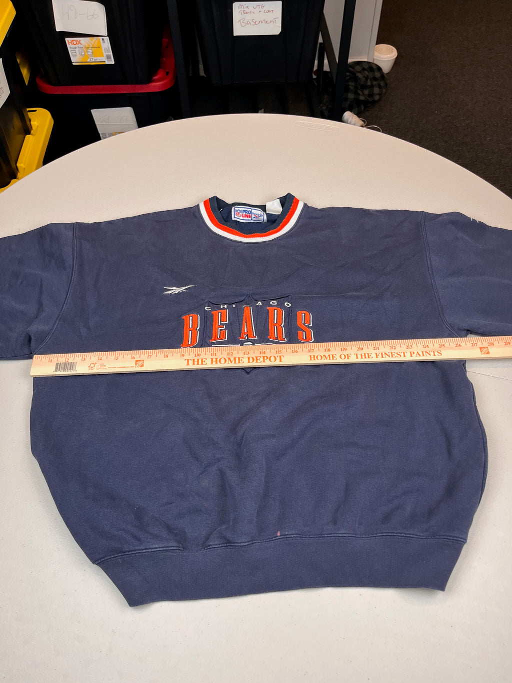 Vintage Pro Line Chicago Bears NFL Crewneck Sweatshirt Navy Blue
