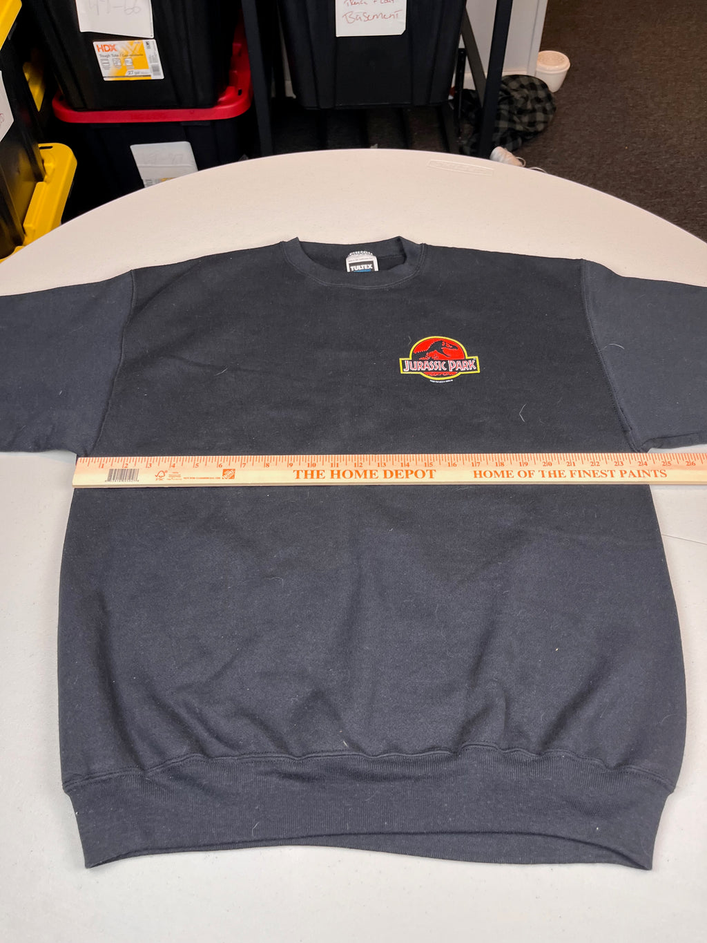 Vintage Jurassic Park Movie Logo Black Crewneck Sweatshirt
