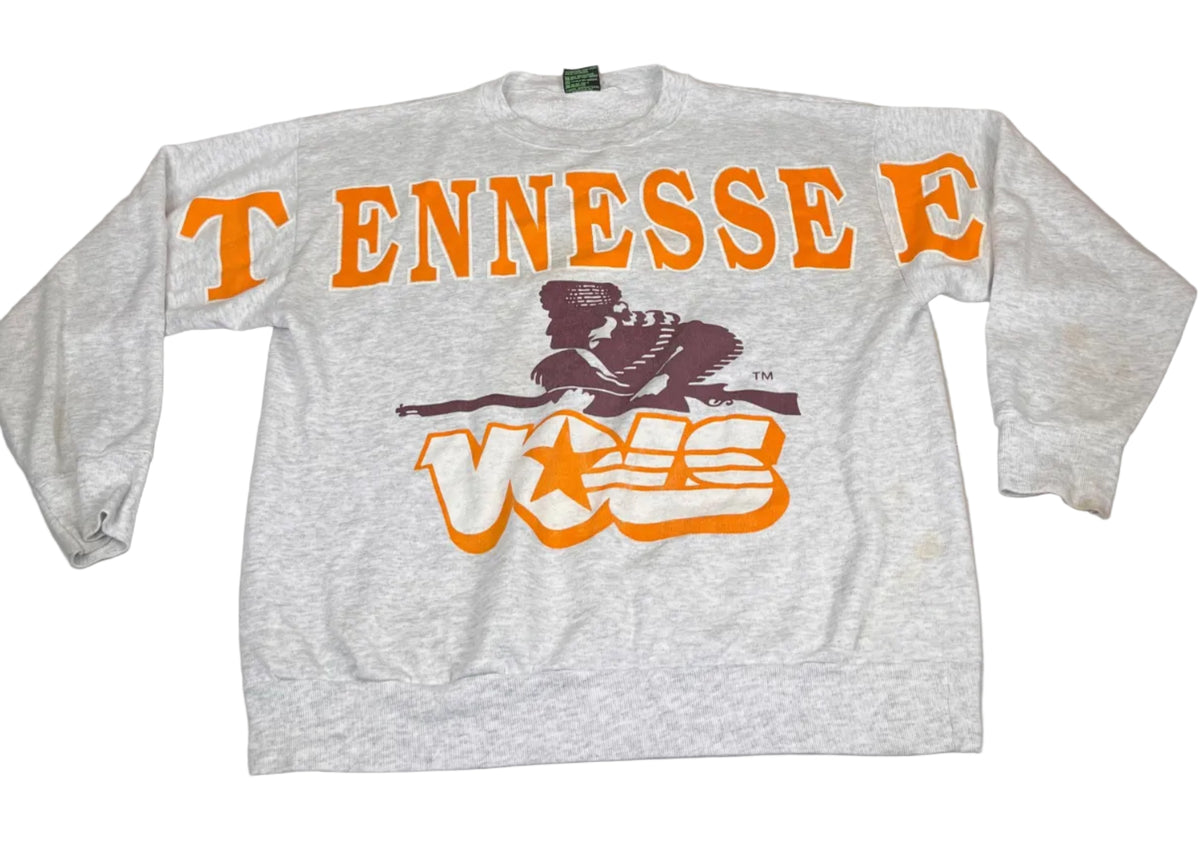 Vintage Tennessee Volunteers Orange and White Crewneck Sweatshirt