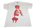Vintage Melvins Band Skeleton Fire Graphic T-Shirt White