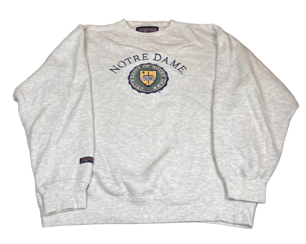 Vintage Notre Dame Jansport Embroidered Crewneck Sweatshirt