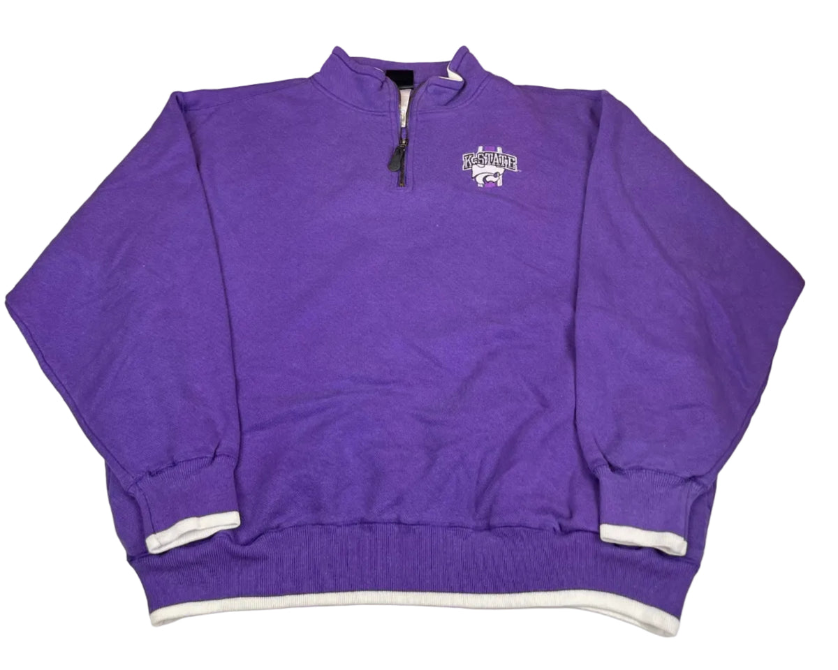 Vintage K-State Wildcats Quarter-Zip Pullover Sweatshirt