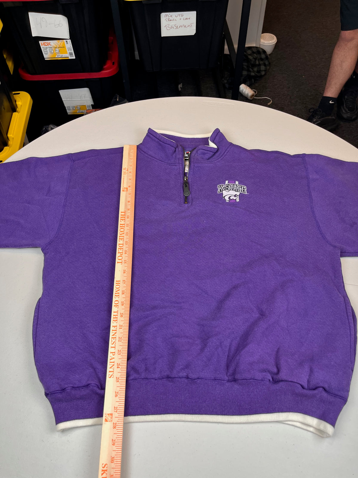 Vintage K-State Wildcats Quarter-Zip Pullover Sweatshirt