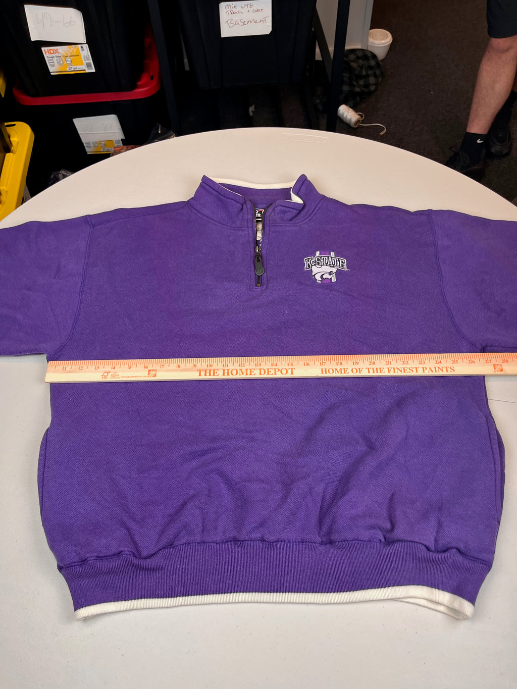 Vintage K-State Wildcats Quarter-Zip Pullover Sweatshirt