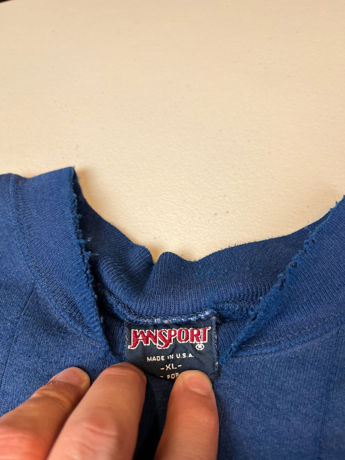 Vintage UCLA Bruins Blue Textured Stripe Crewneck Sweatshirt