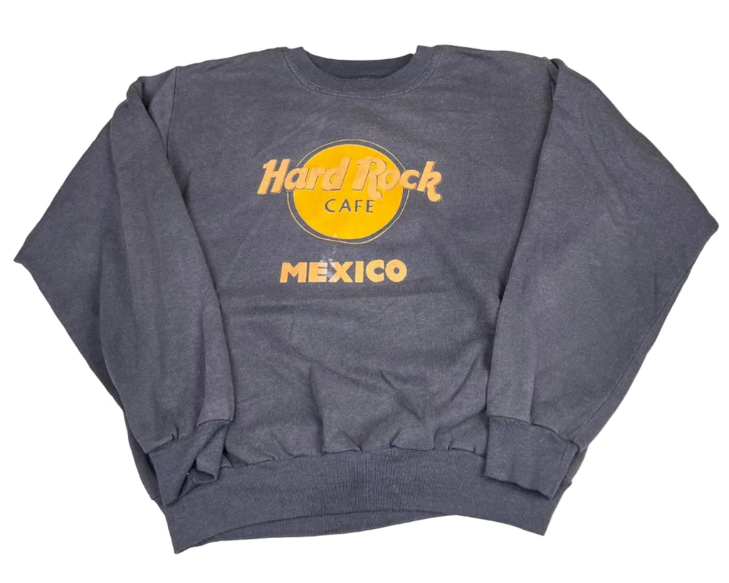 Vintage Hard Rock Cafe Mexico Logo Crewneck Sweatshirt Faded