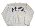 Vintage Pepsi Arch Logo Embroidered Crewneck Sweatshirt Light