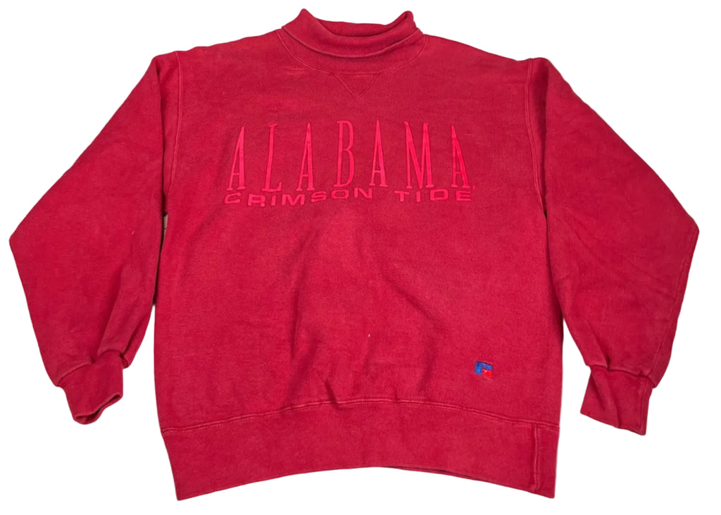 Vintage Alabama Crimson Tide Russell Athletic Mock Neck Sweatshirt