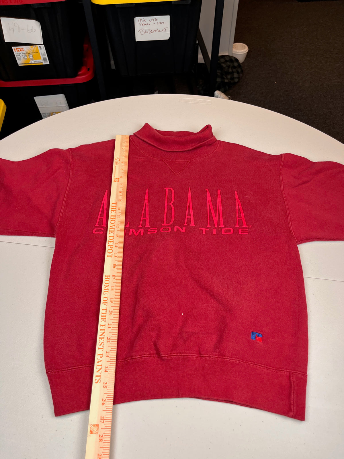 Vintage Alabama Crimson Tide Russell Athletic Mock Neck Sweatshirt