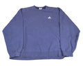 Vintage Adidas Center Logo Faded Blue Crewneck Sweatshirt