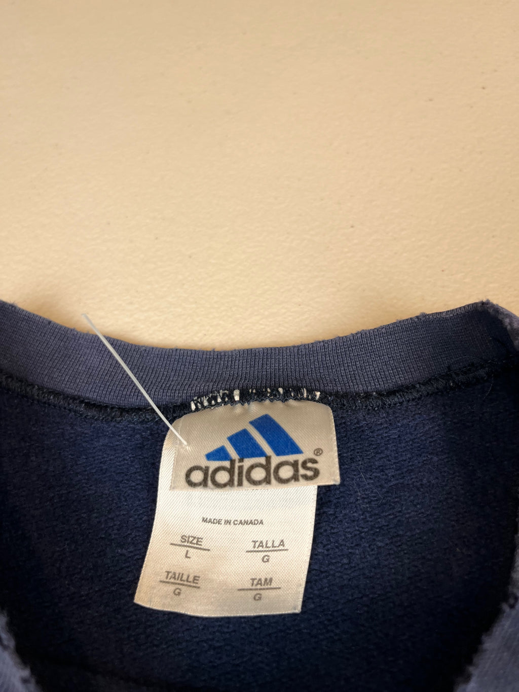 Vintage Adidas Center Logo Faded Blue Crewneck Sweatshirt