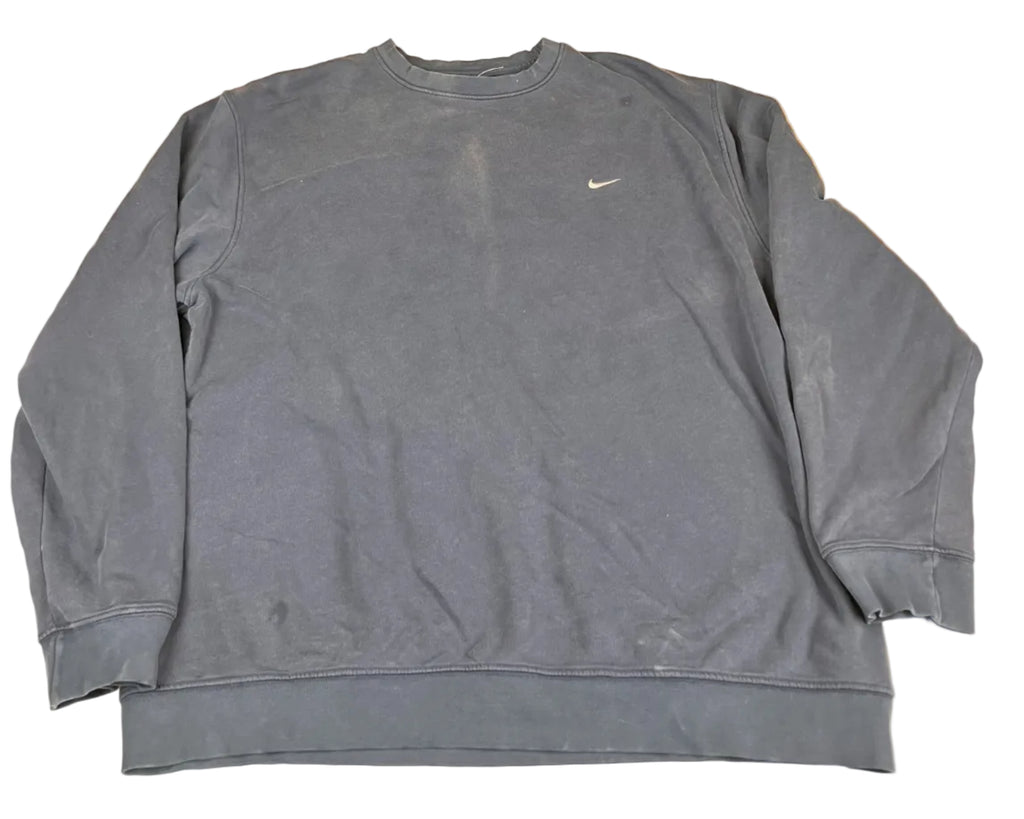 Vintage Nike Swoosh Center Logo Crewneck Sweatshirt Faded Blue