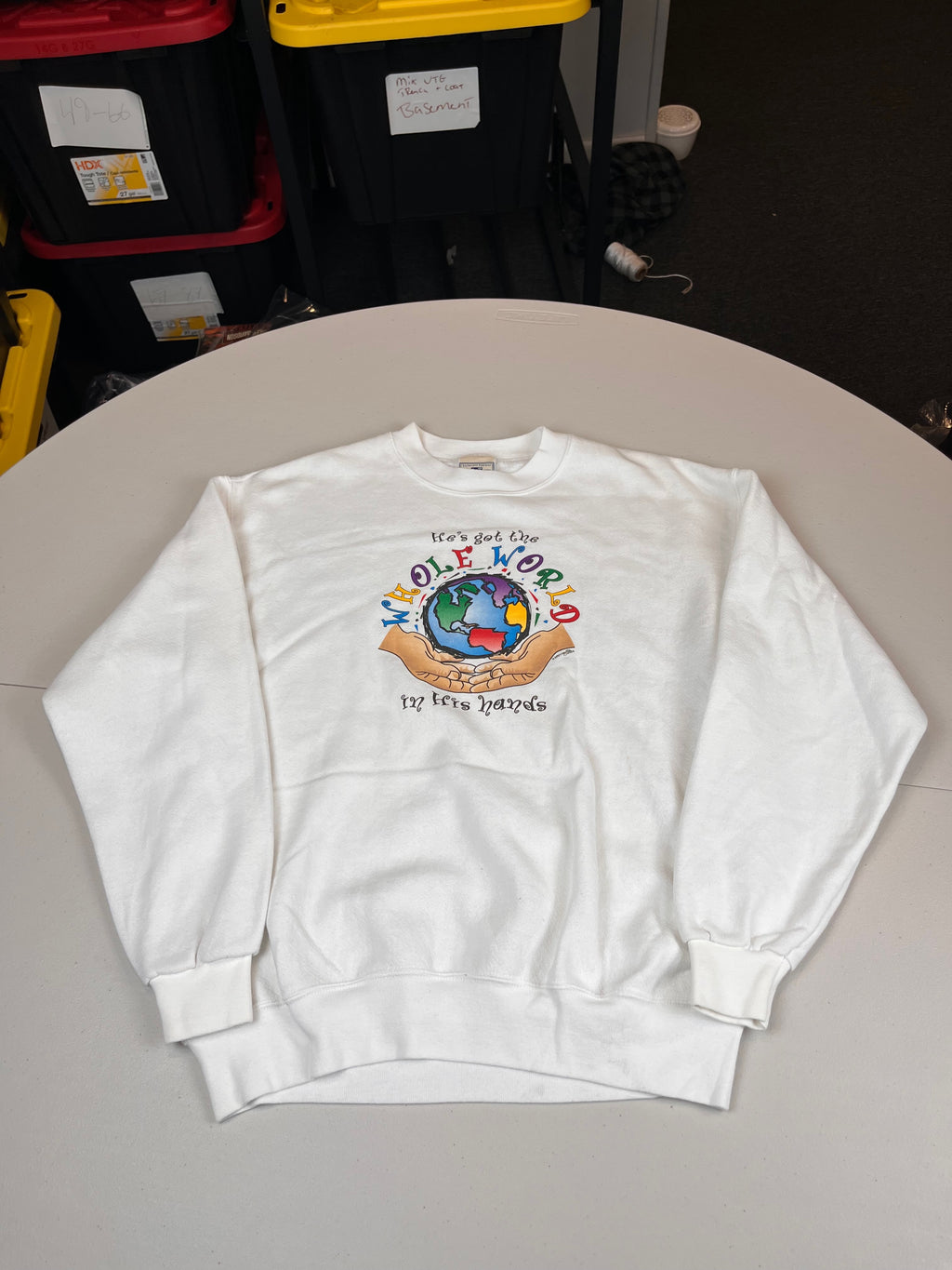 Vintage He's Got The Whole World In His Hands Sweatshirt