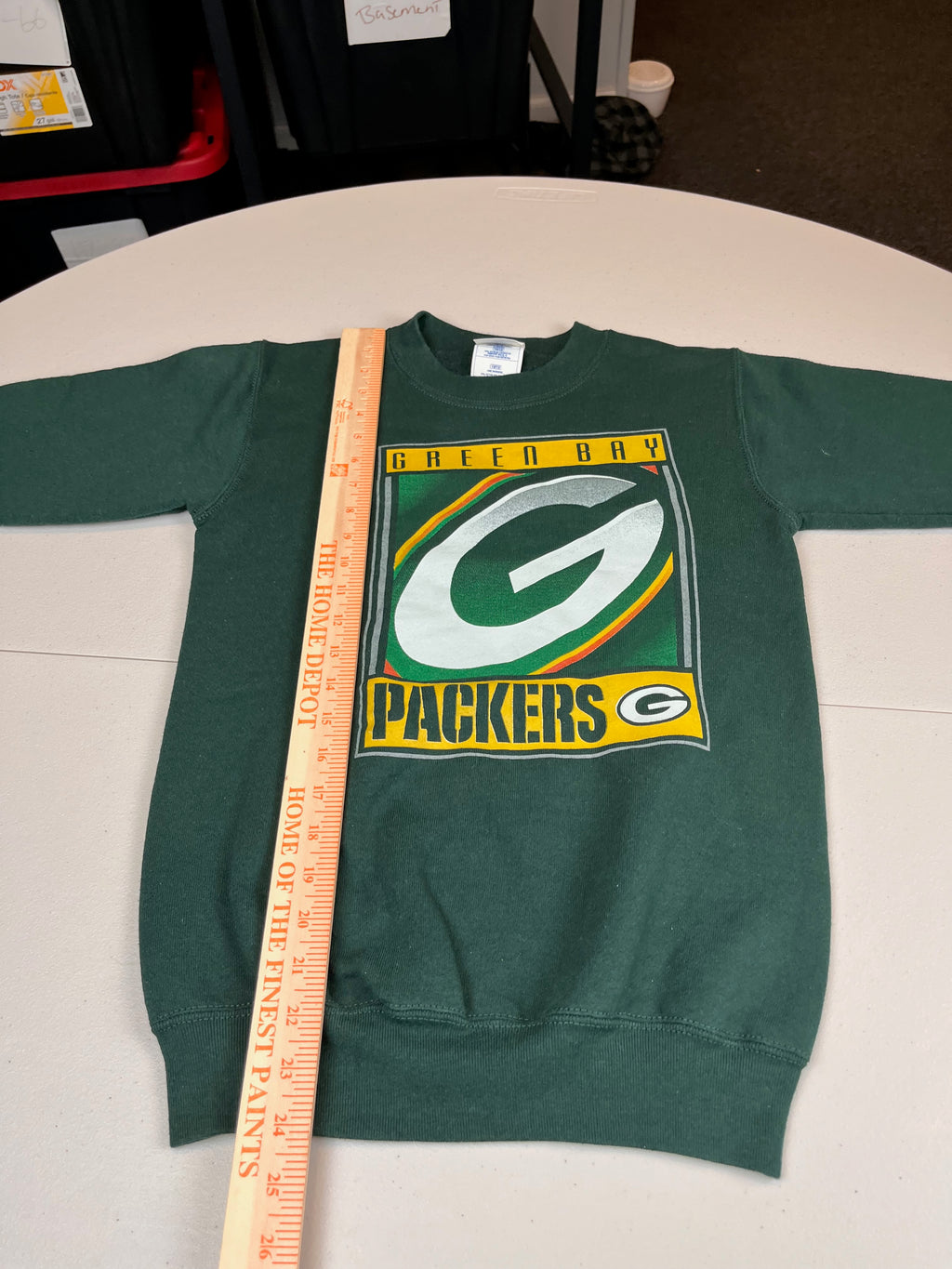 Vintage Green Bay Packers Logo Graphic Crewneck Sweatshirt
