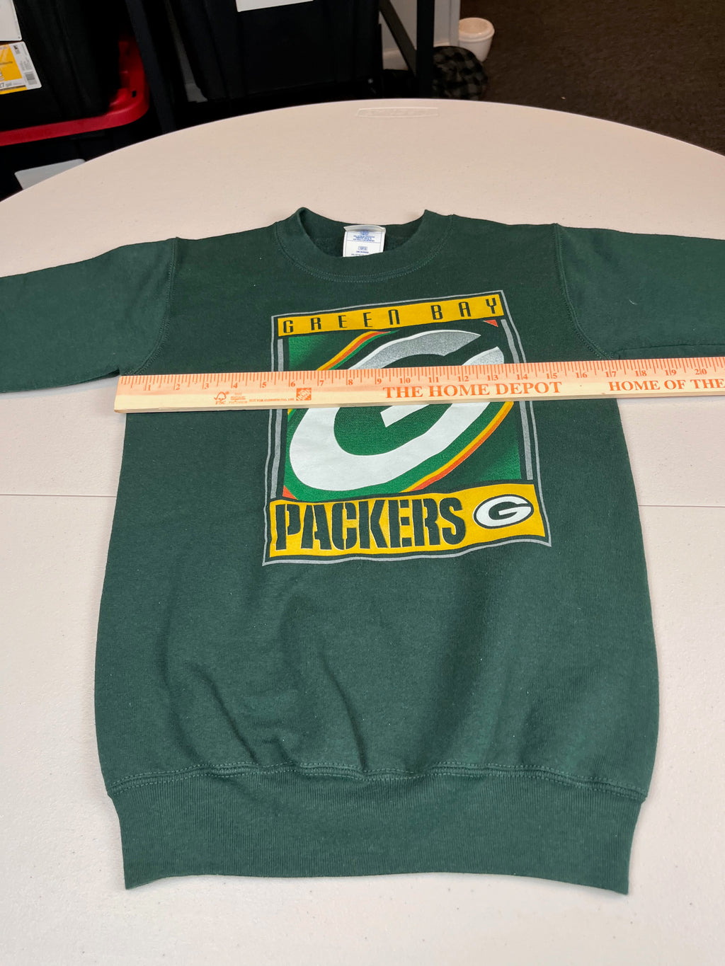 Vintage Green Bay Packers Logo Graphic Crewneck Sweatshirt
