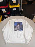 Vintage Silhouette Wolf Nature Graphic Crewneck Sweatshirt