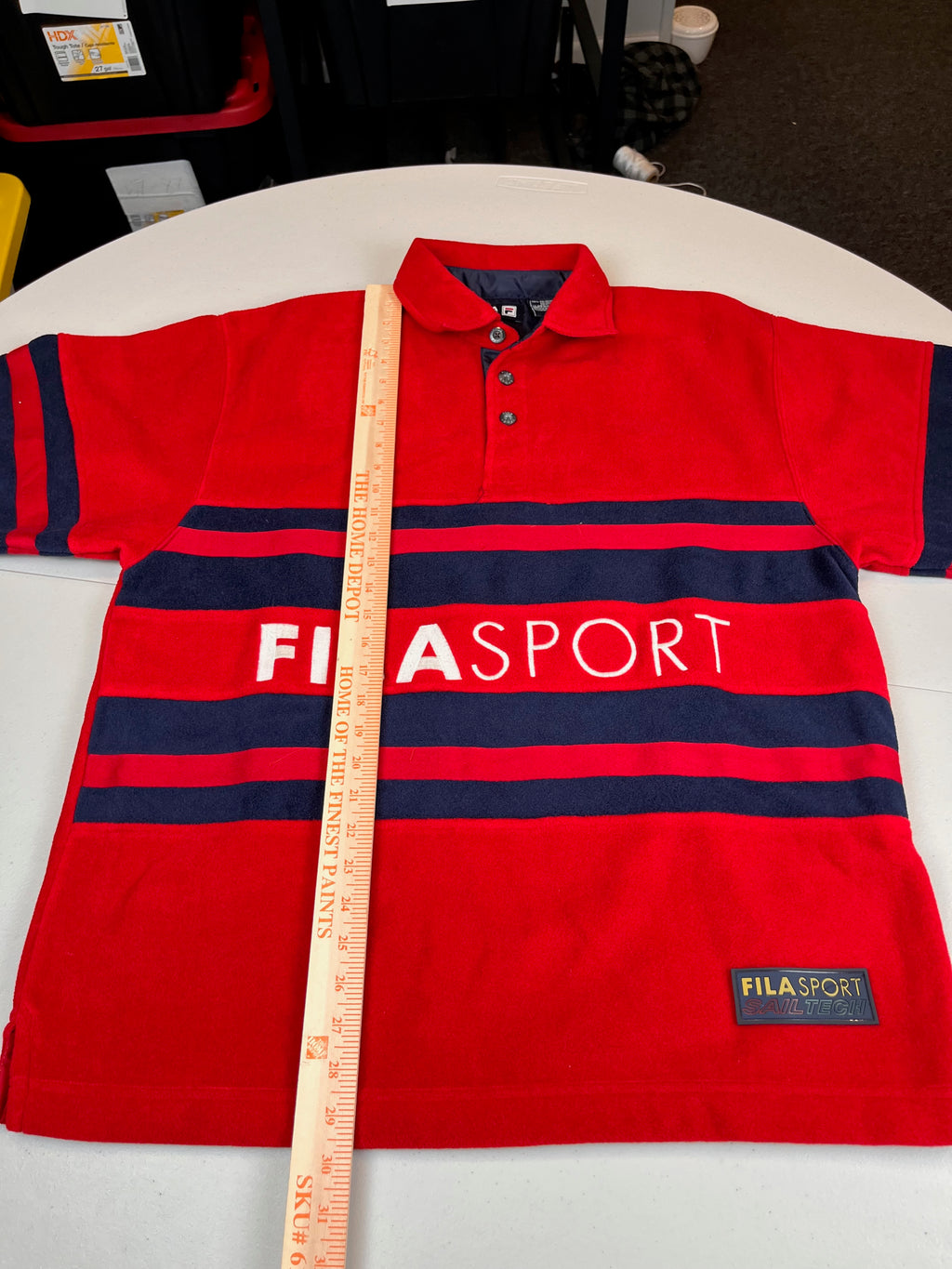 Vintage Fila Sport Sailing Striped Polo Collar Sweatshirt