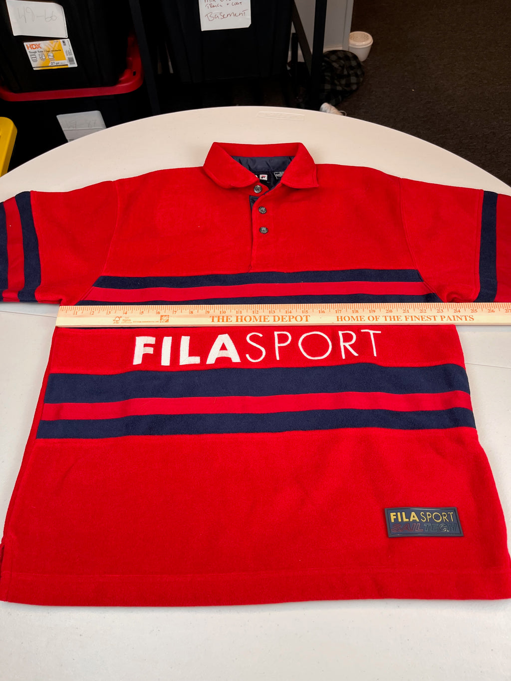 Vintage Fila Sport Sailing Striped Polo Collar Sweatshirt