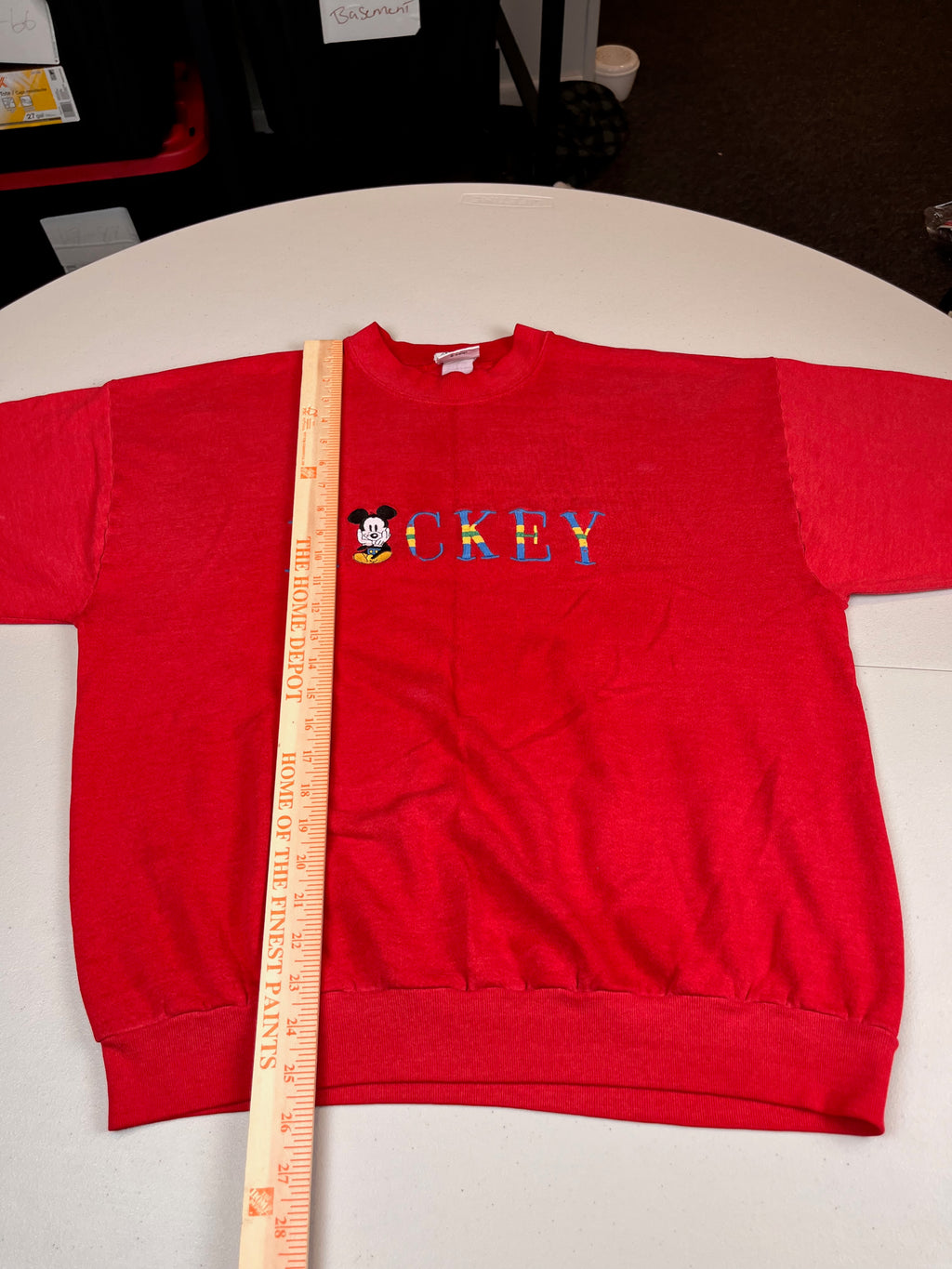 Vintage Disney Mickey Mouse Spellout Crewneck Sweatshirt