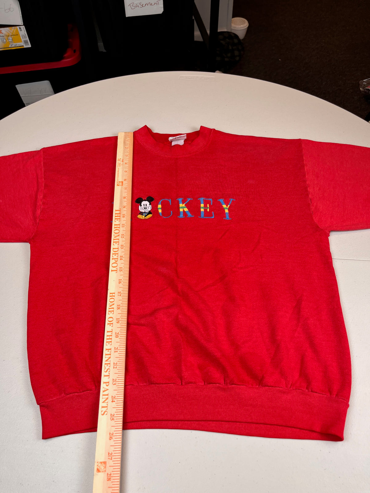 Vintage Disney Mickey Mouse Spellout Crewneck Sweatshirt