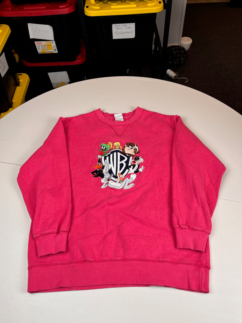 Vintage Looney Tunes WB Shield Graphic Crewneck Sweatshirt