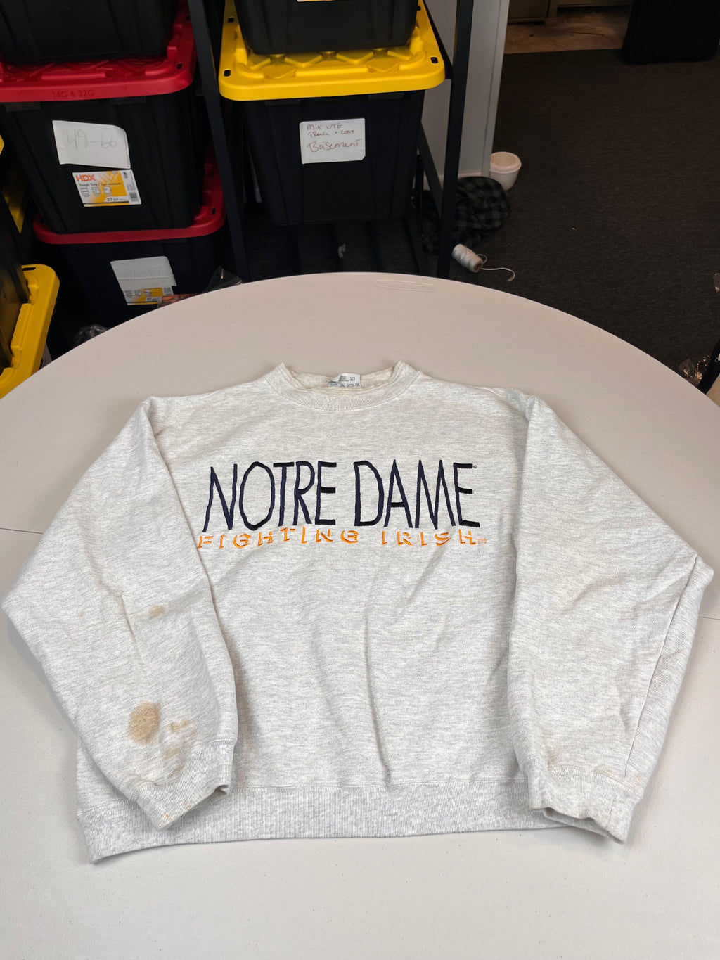 Vintage Notre Dame Fighting Irish Spellout Sweatshirt
