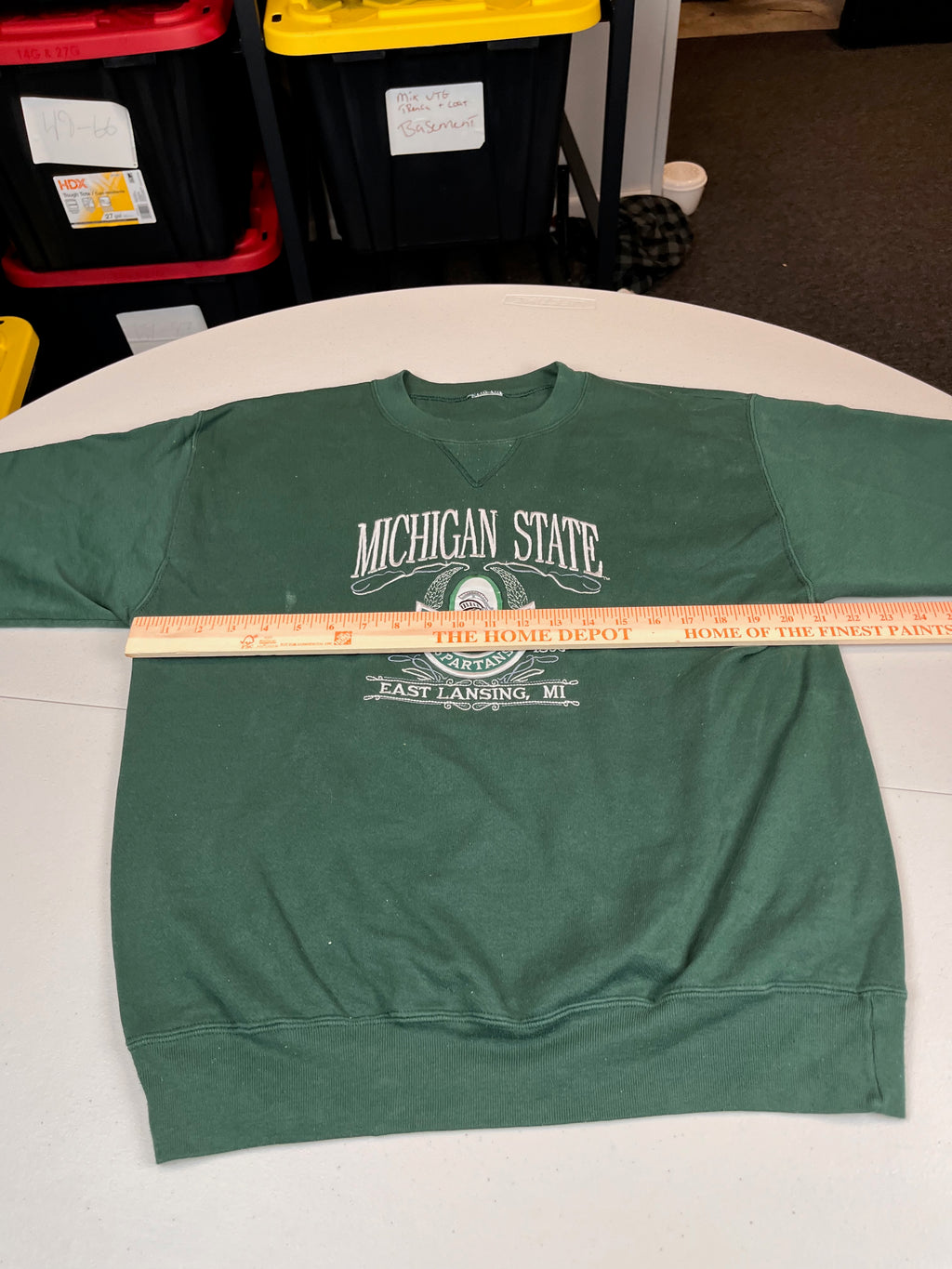 Vintage Michigan State Spartans Embroidered Crewneck Sweatshirt