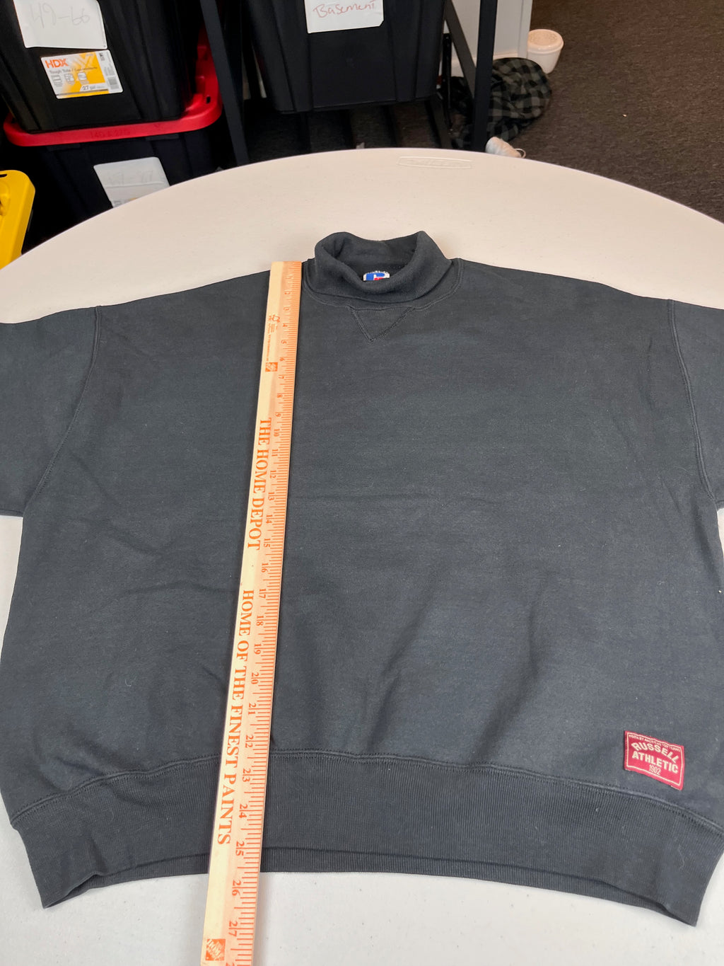 Vintage Russel Blank Mock Neck Pullover Sweatshirt