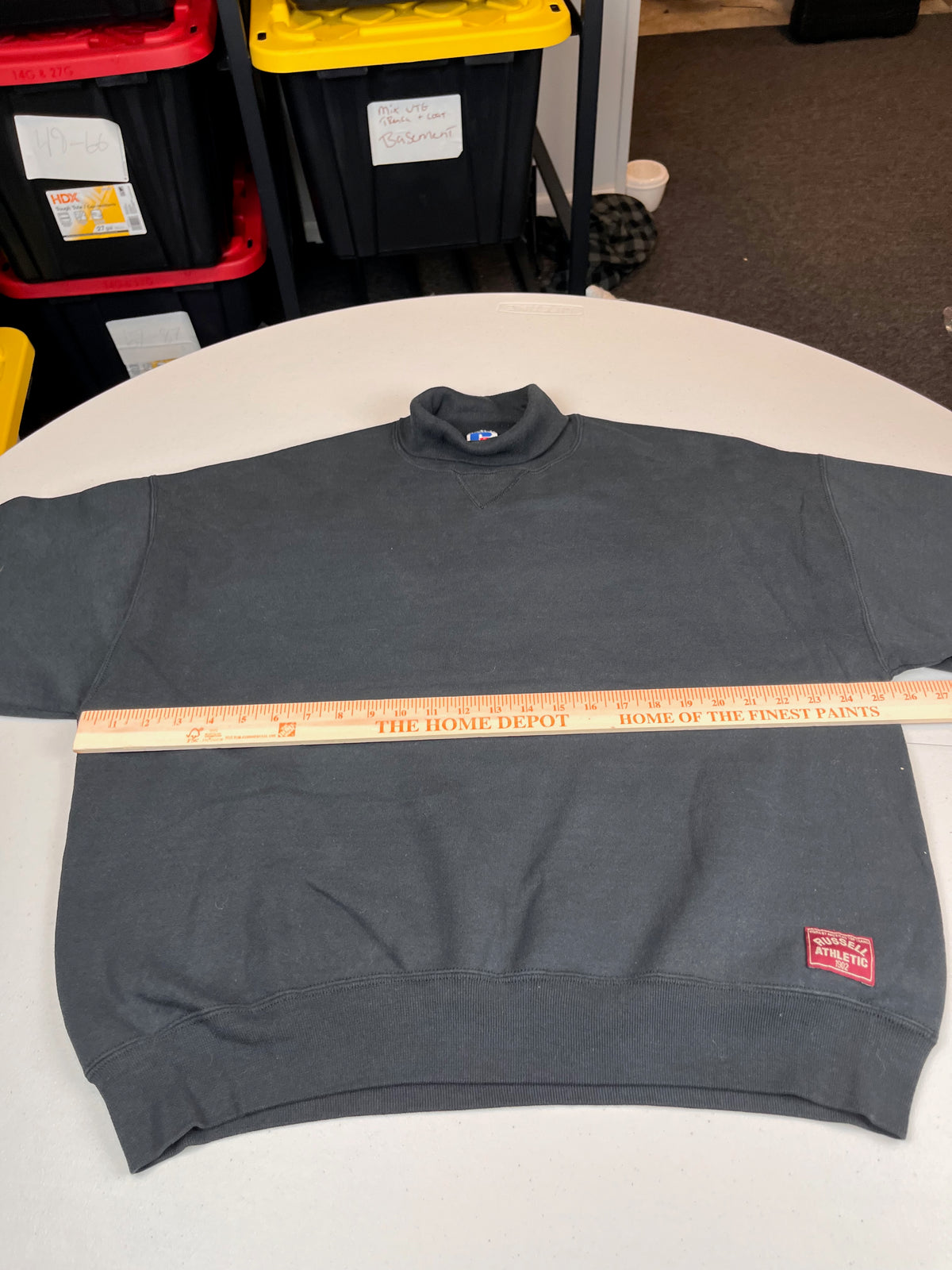 Vintage Russel Blank Mock Neck Pullover Sweatshirt