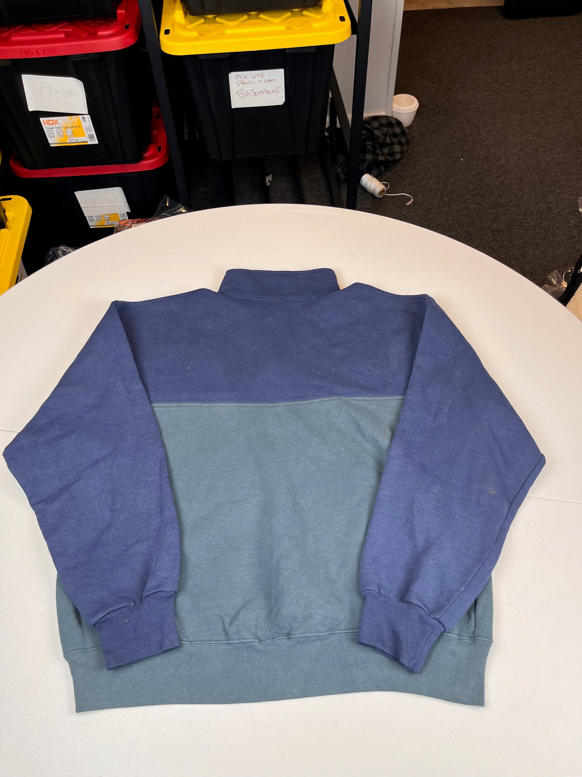 Vintage Russel Athletic Two-Tone Quarter-Zip Pullover