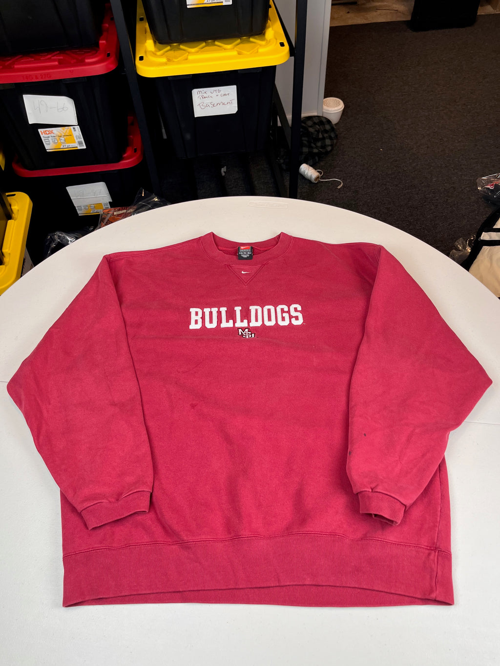 Vintage Nike Center Swoosh Bulldogs Crewneck Sweatshirt