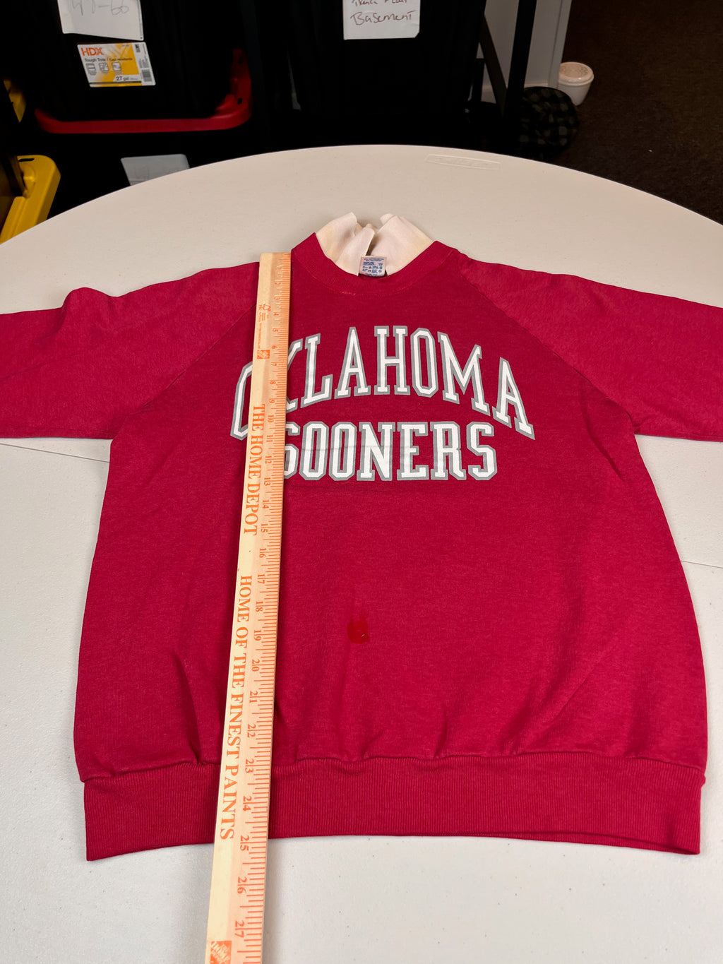 Vintage Oklahoma Sooners Layered Look Mock Neck Sweatshirt