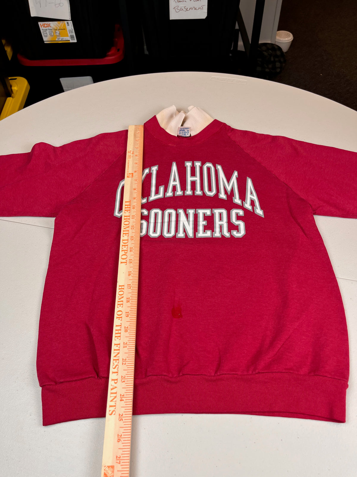 Vintage Oklahoma Sooners Layered Look Mock Neck Sweatshirt