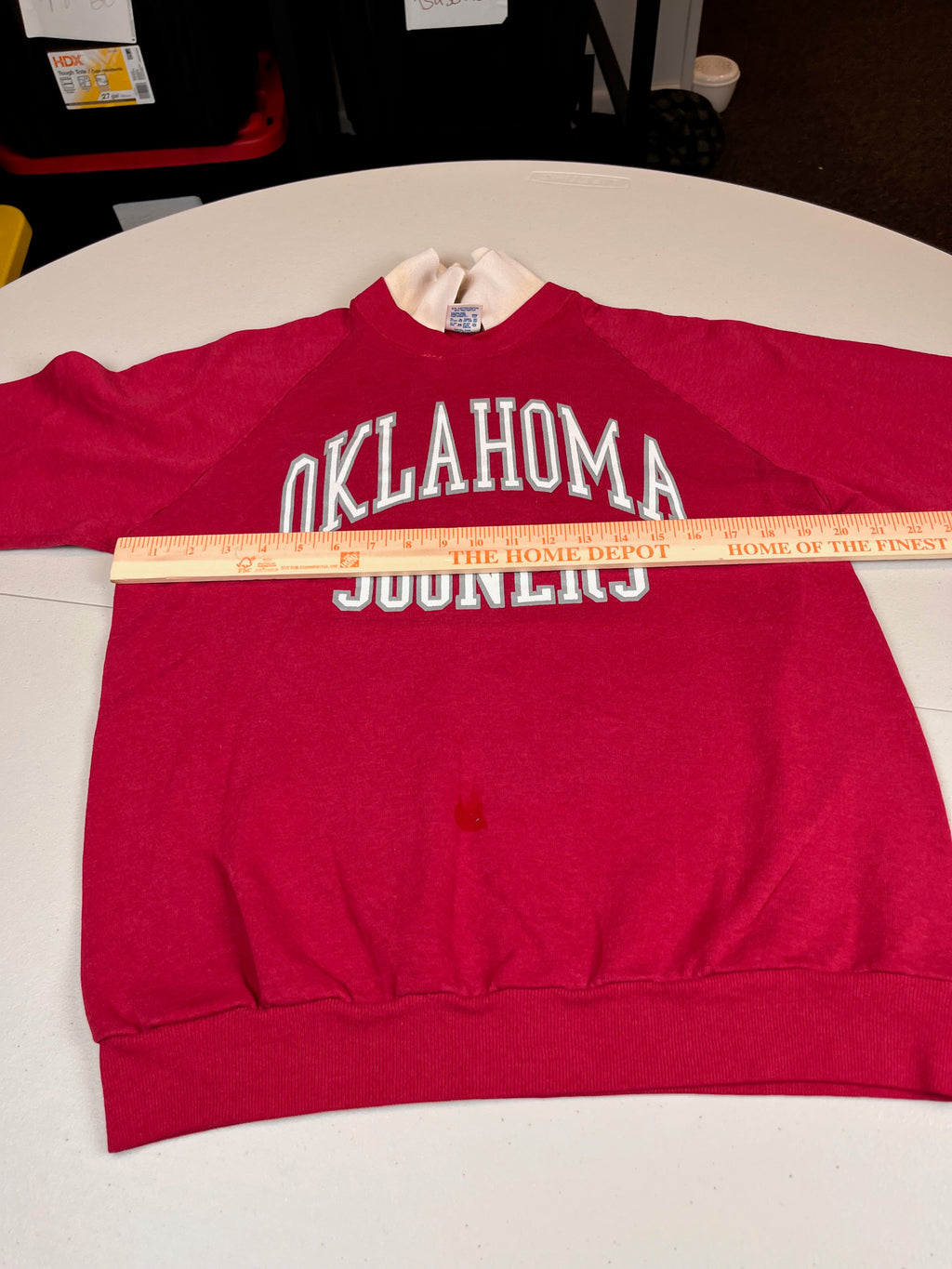 Vintage Oklahoma Sooners Layered Look Mock Neck Sweatshirt