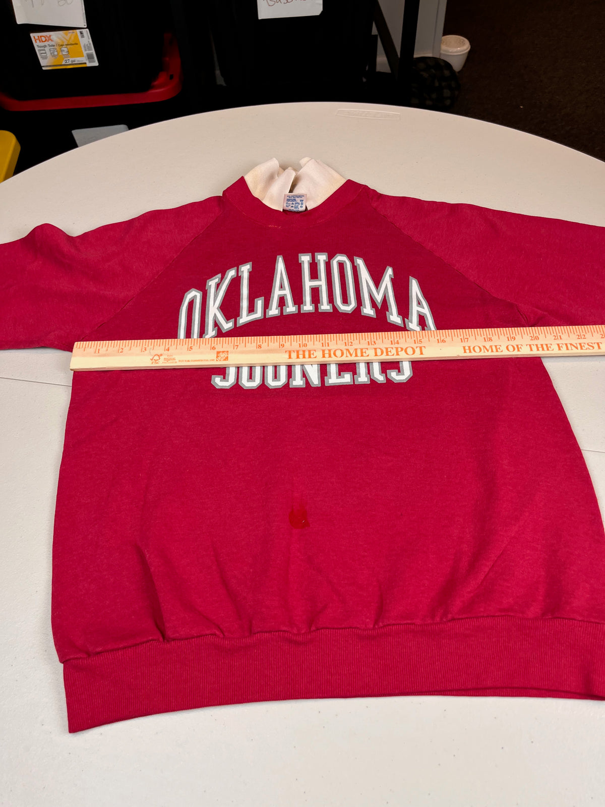 Vintage Oklahoma Sooners Layered Look Mock Neck Sweatshirt