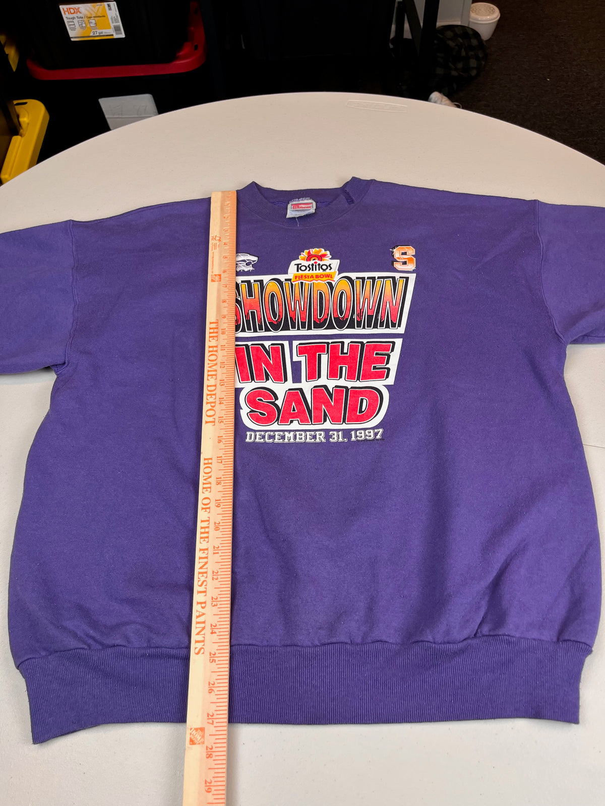 Vintage 1997 Tostitos Fiesta Bowl Showdown In The Sand Sweatshirt