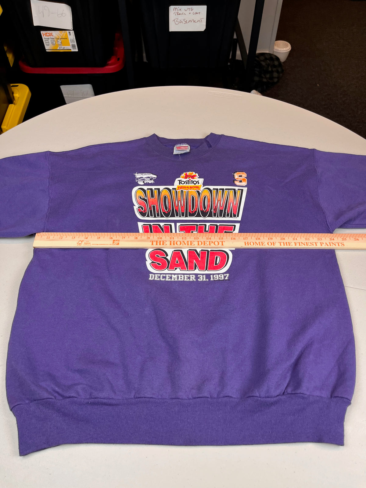 Vintage 1997 Tostitos Fiesta Bowl Showdown In The Sand Sweatshirt