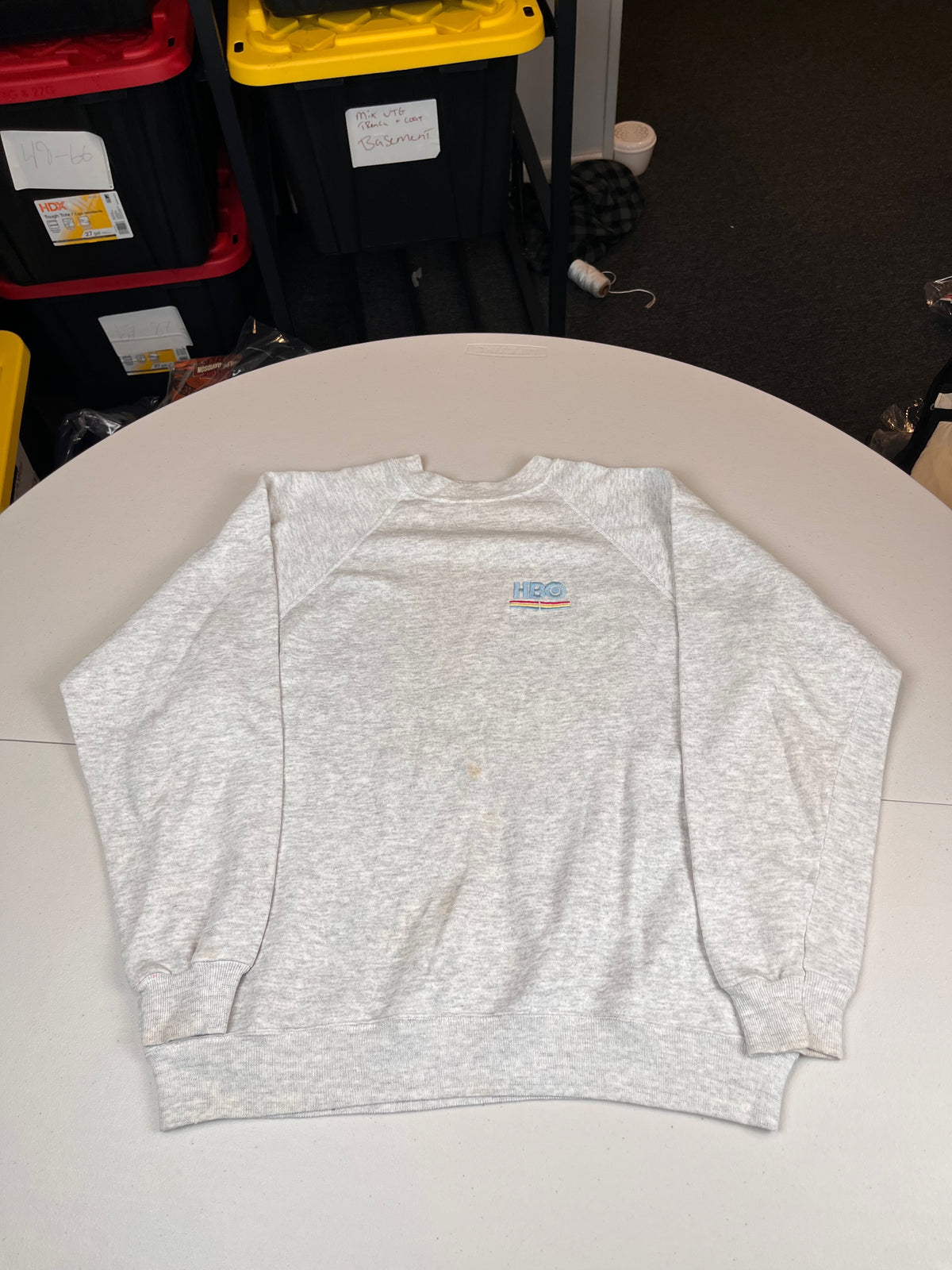 Vintage HBO Embroidered Rainbow Logo Crewneck Sweatshirt