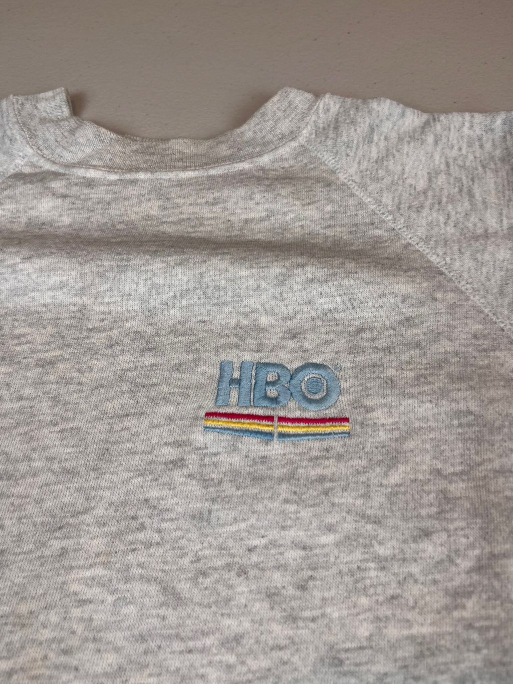 Vintage HBO Embroidered Rainbow Logo Crewneck Sweatshirt