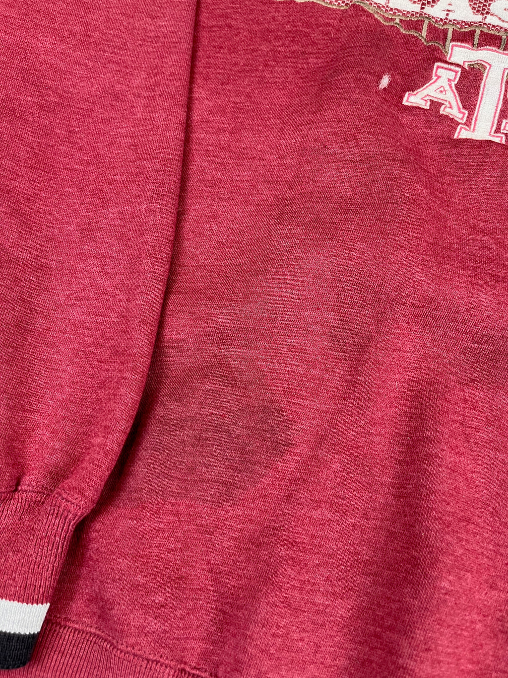 Vintage Texas A&M Aggies Striped Trim Sweatshirt Maroon