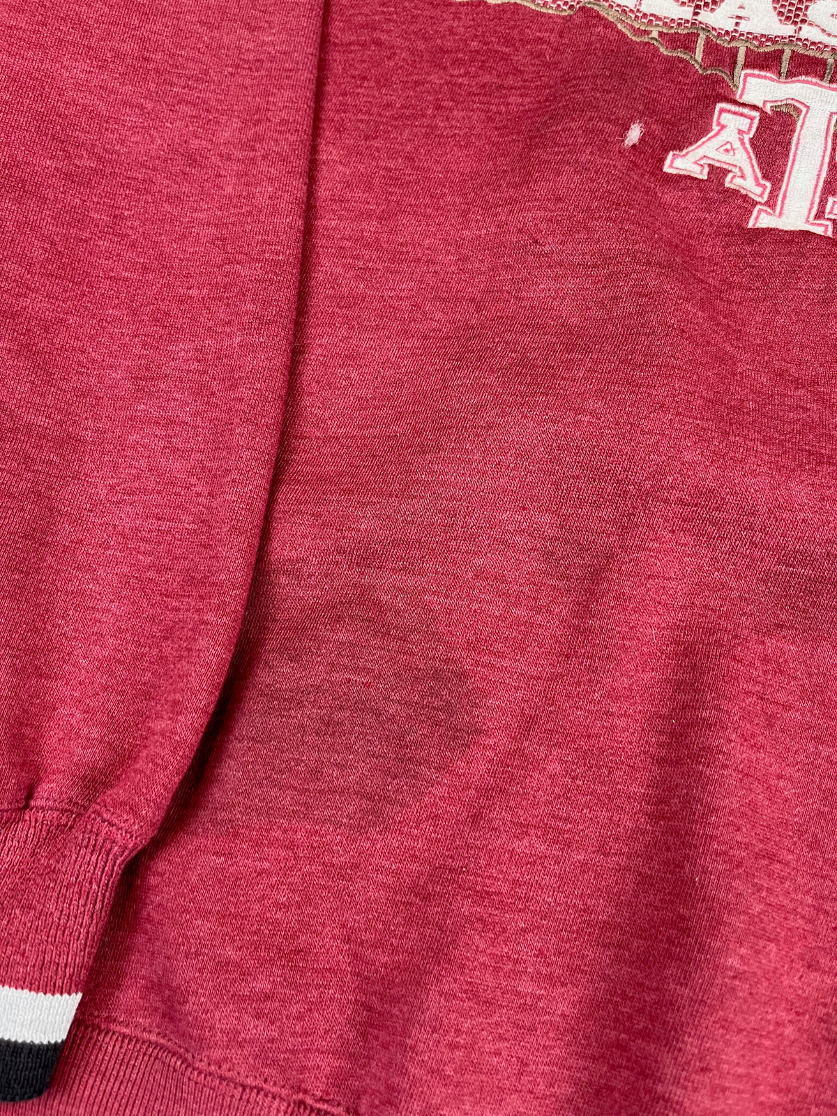 Vintage Texas A&M Aggies Striped Trim Sweatshirt Maroon