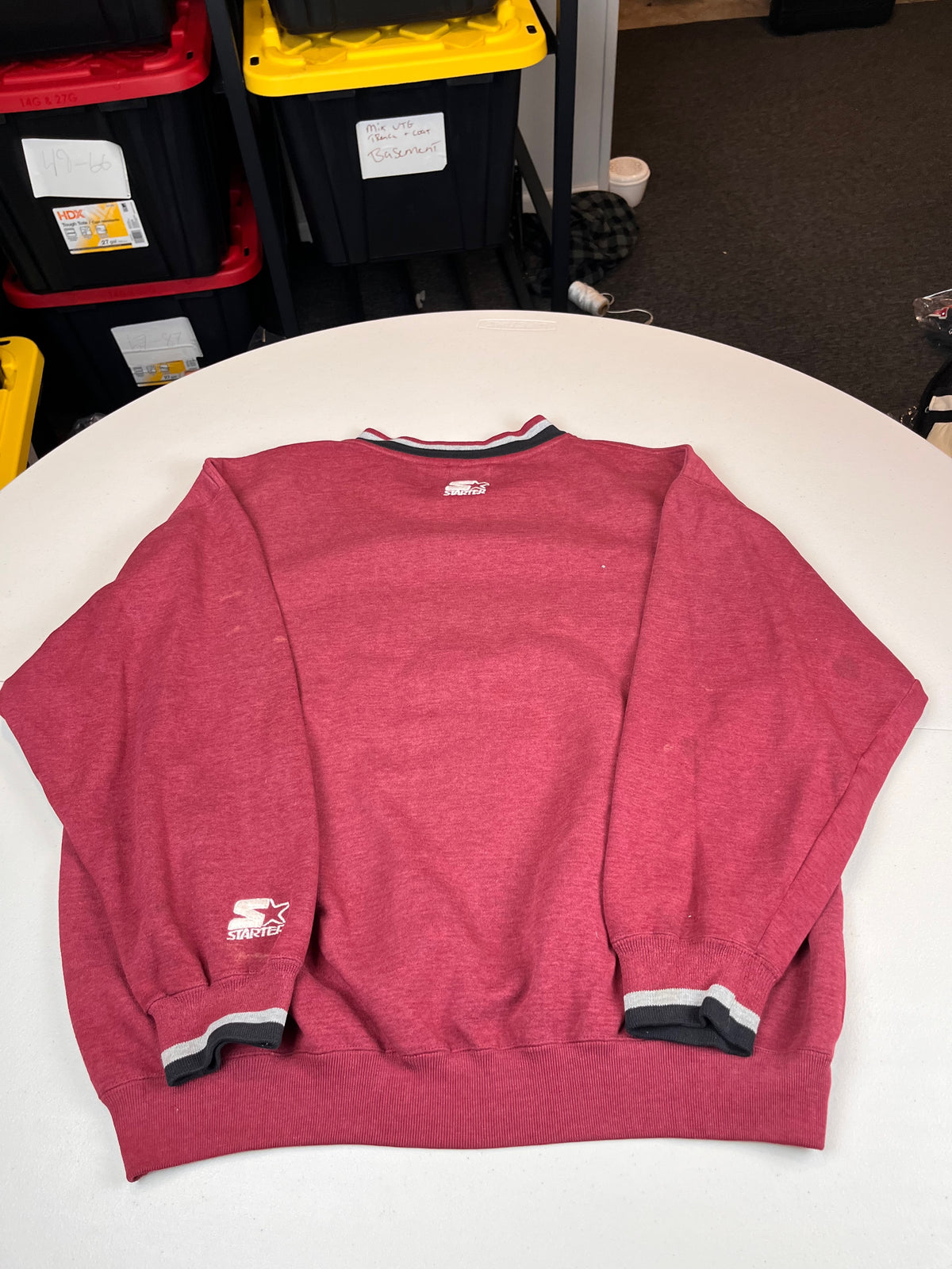 Vintage Texas A&M Aggies Striped Trim Sweatshirt Maroon