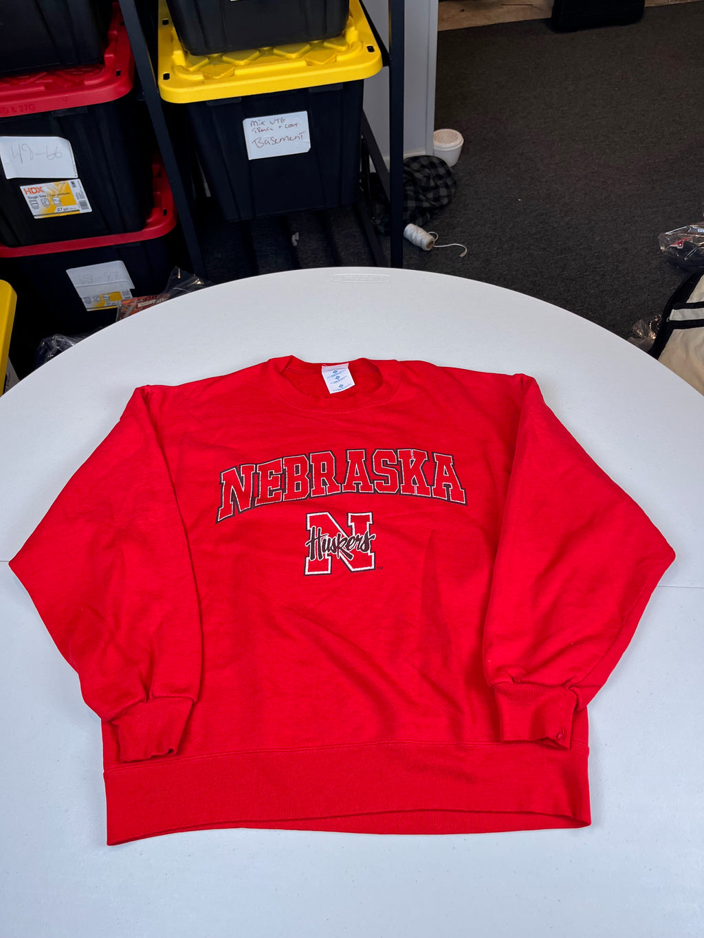 Vintage Nebraska Huskers Spellout Crewneck Sweatshirt