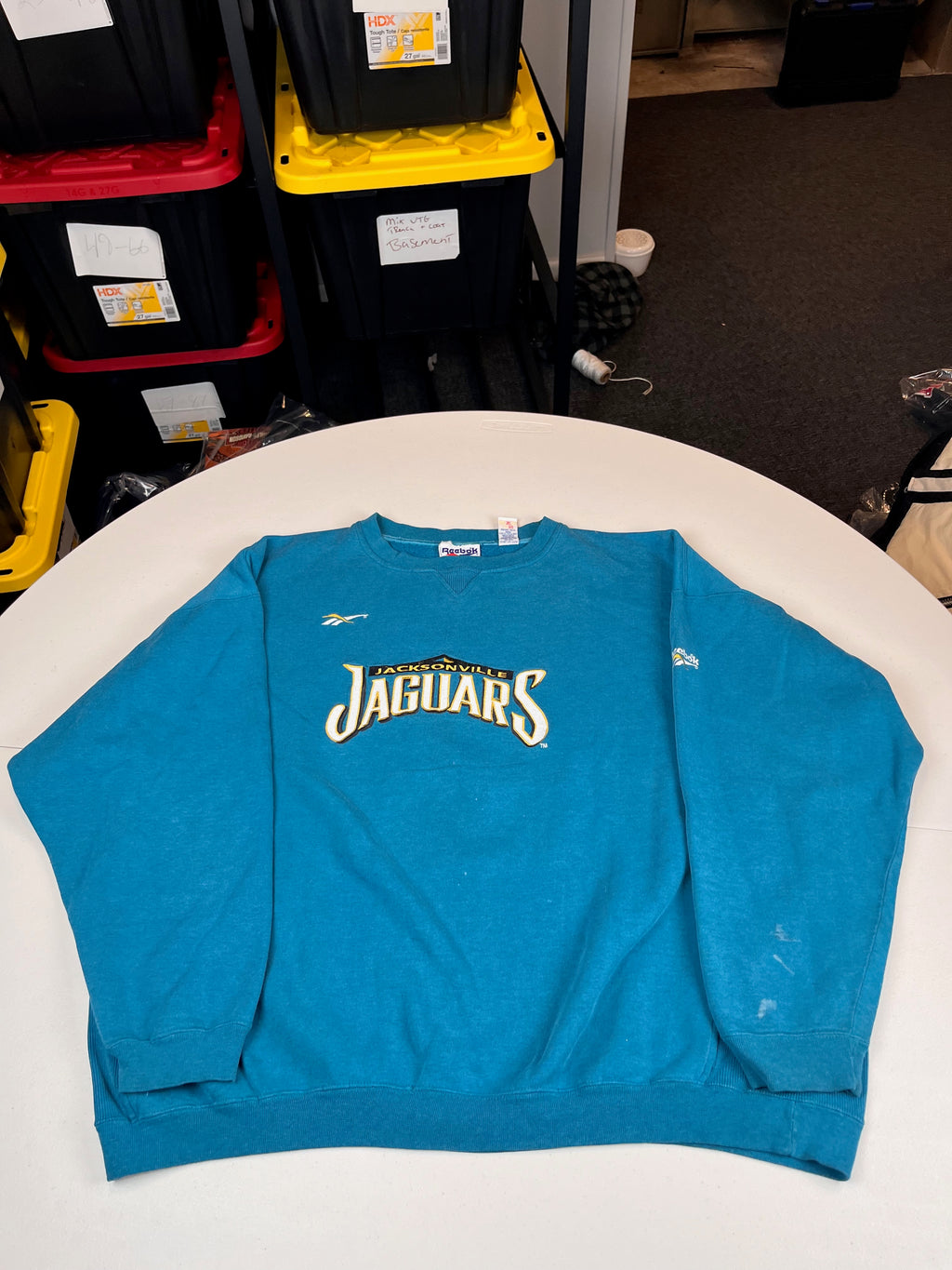 Vintage Jacksonville Jaguars Reebok Crewneck Sweatshirt Teal